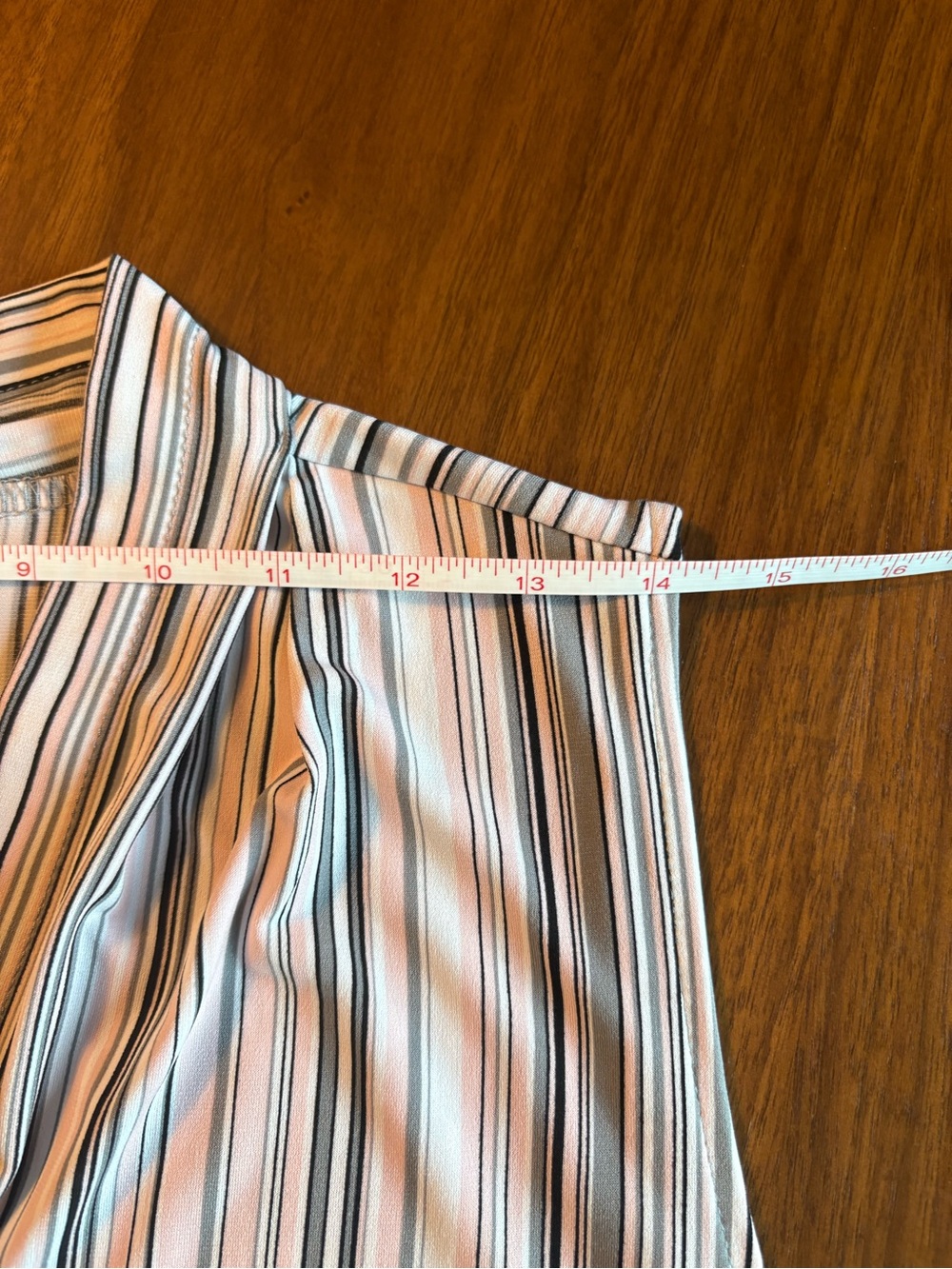 Calvin Klein Pink Striped Sleeveless V-Neck Blouse Top XL Like New - Picture 5 of 9